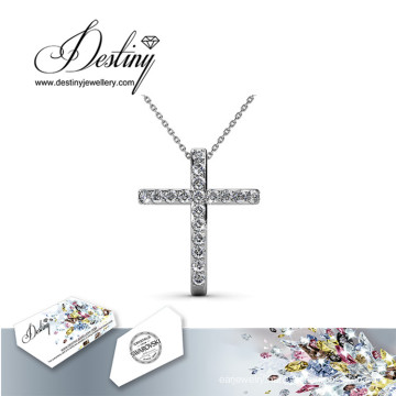 Destiny Jewellery Crystal From Swarovski Traverse Cross Pendant & Necklace